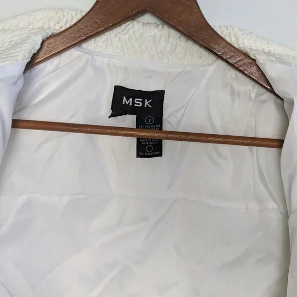 MSK Ladies Light Weight Jacket Cream color Fully Lined - Picture 8 of 8